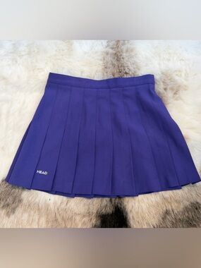 HEAD Vintage Women's Purple Pleated Tennis Skirt medium/ 12 preppy mini sporty